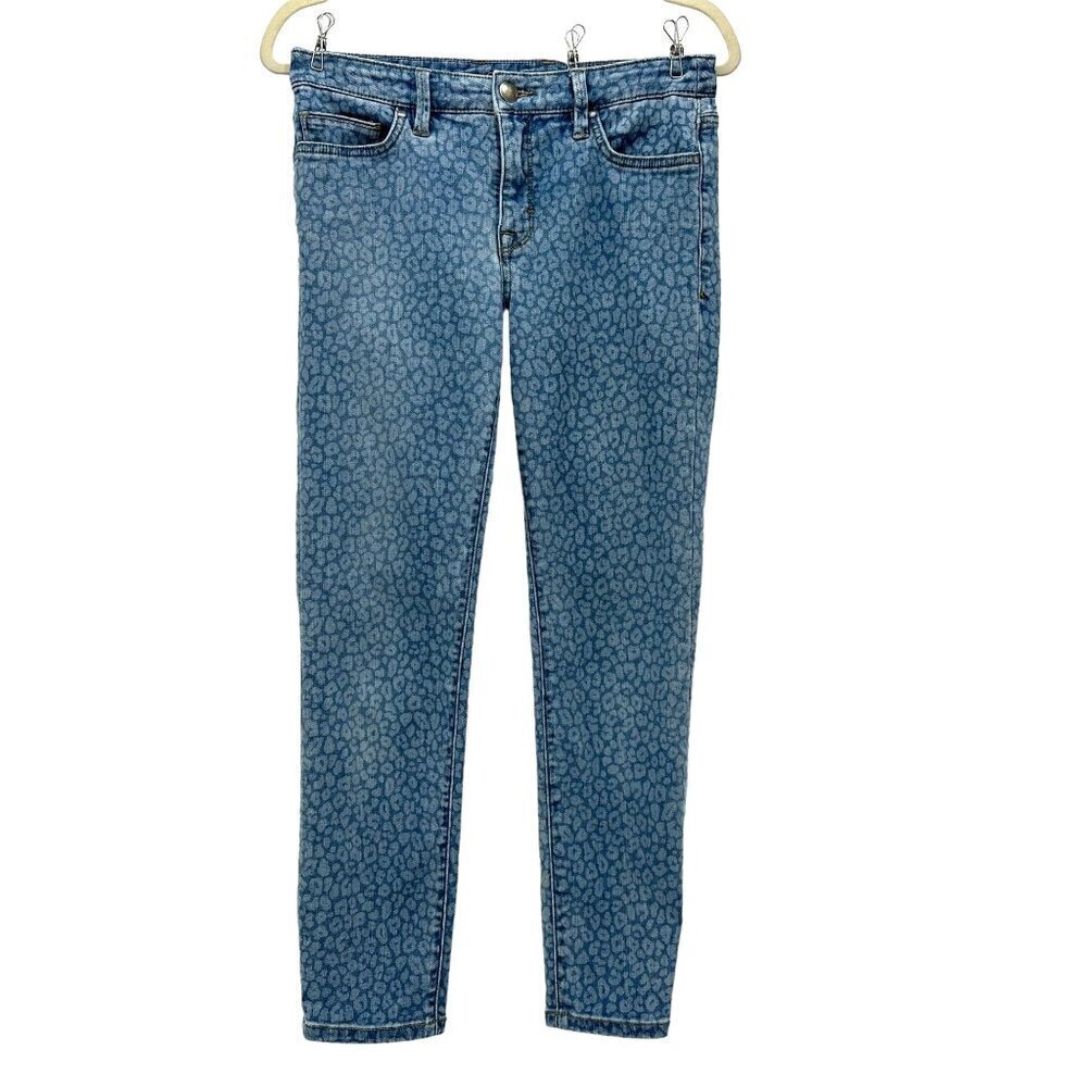 Tommy Bahama Spots Of Dots High Rise Ankle Animal Print Denim Skinny Jeans 2